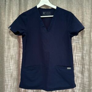 Figs XXS BLUE CASMA SCRUB TOP